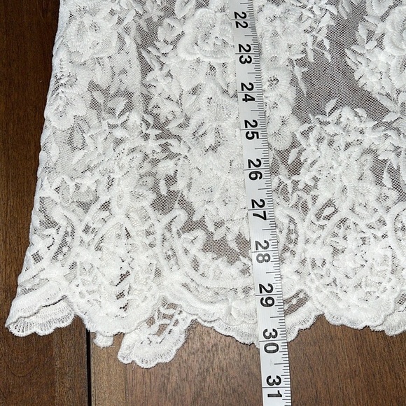 Suzanne Betro White Sheer Lace Tunic Sz. S - Picture 9 of 12